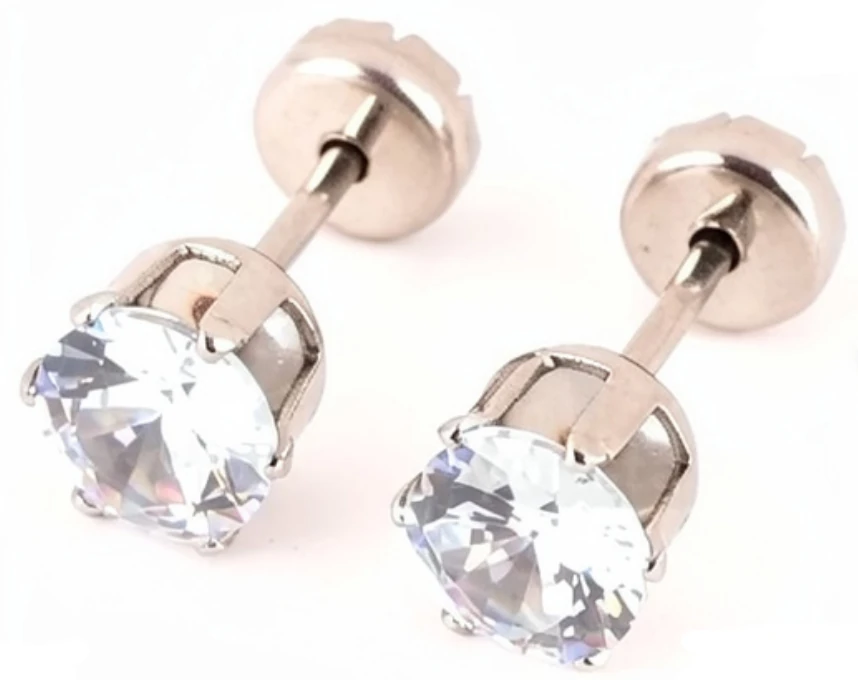 Aros abridores de acero quirurgico cubic cristal 4mm